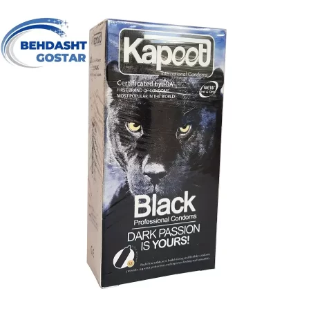 کاندوم کاپوت مدل BLACK بسته 12 عددی