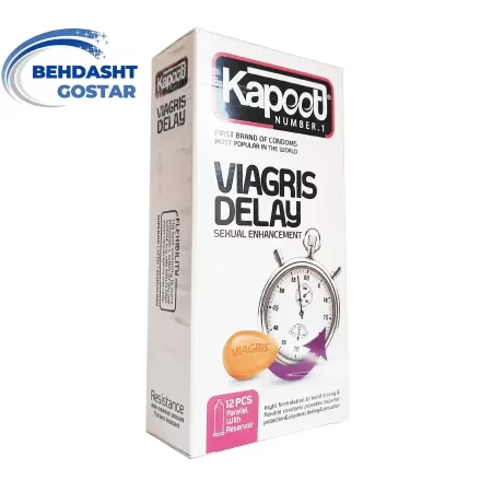 کاندوم تاخیری کاپوت مدل Viagris Delay تعداد 12 عدد