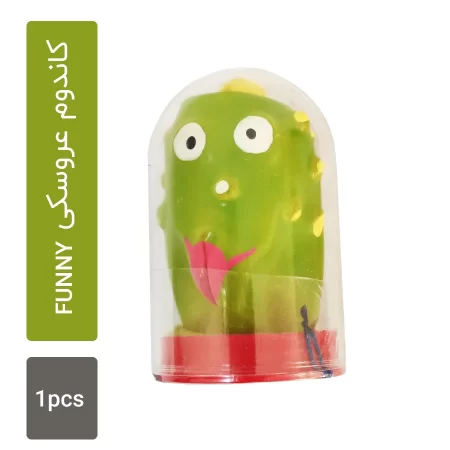 کاندوم عروسکی طرح کاکتوس سبز بسته 1 عددی