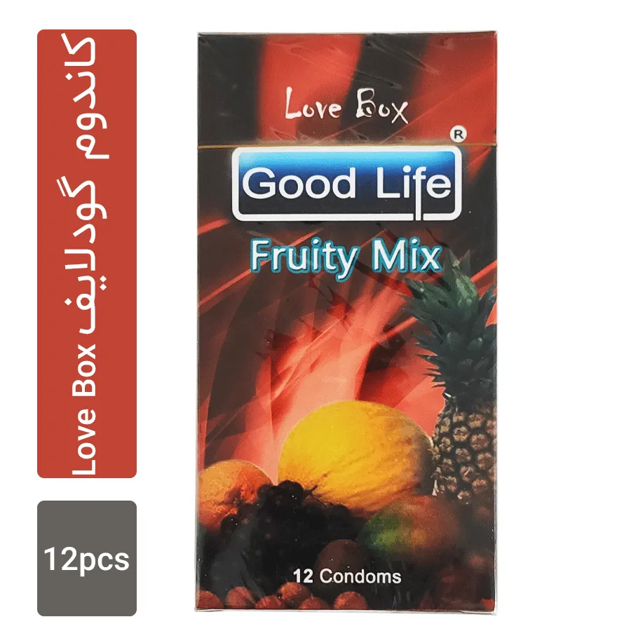 کاندوم گودلایف لاو باکس مدل Fruity Mix بسته 12 عددی